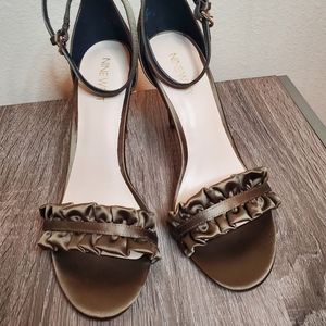 Nine West Satin Open Toe Heel